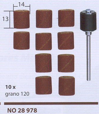 10 cintas de lijar grano 120+adaptador